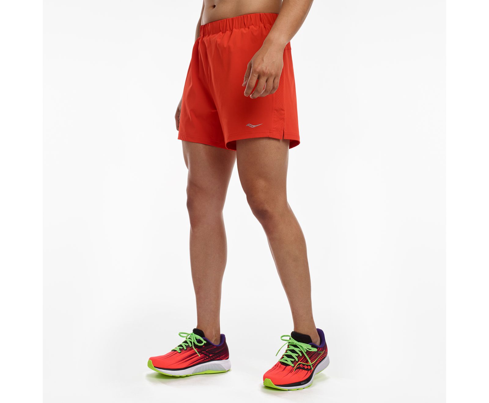 Men's Saucony Outpace 5" Shorts Red | Singapore 654RVDW